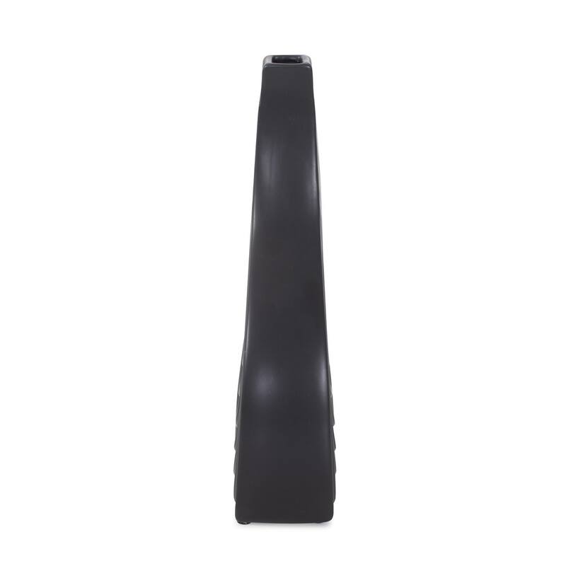 Allan Andrews Tapered Matte Black Ceramic Onion Vase Collection