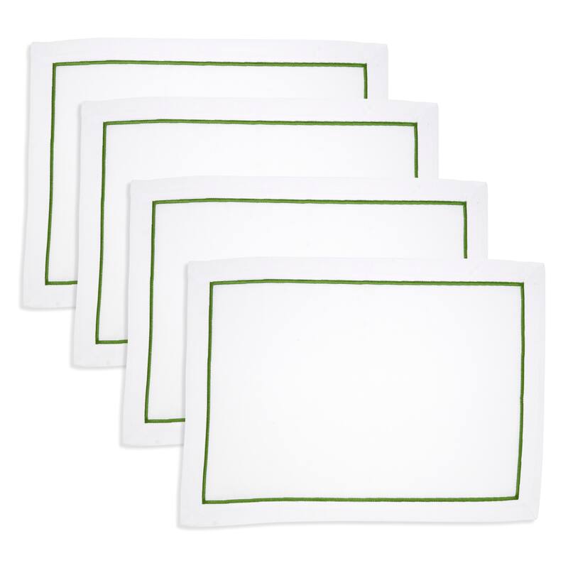 Embroidered Line Design Placemat (Set of 4) - 14"x20"