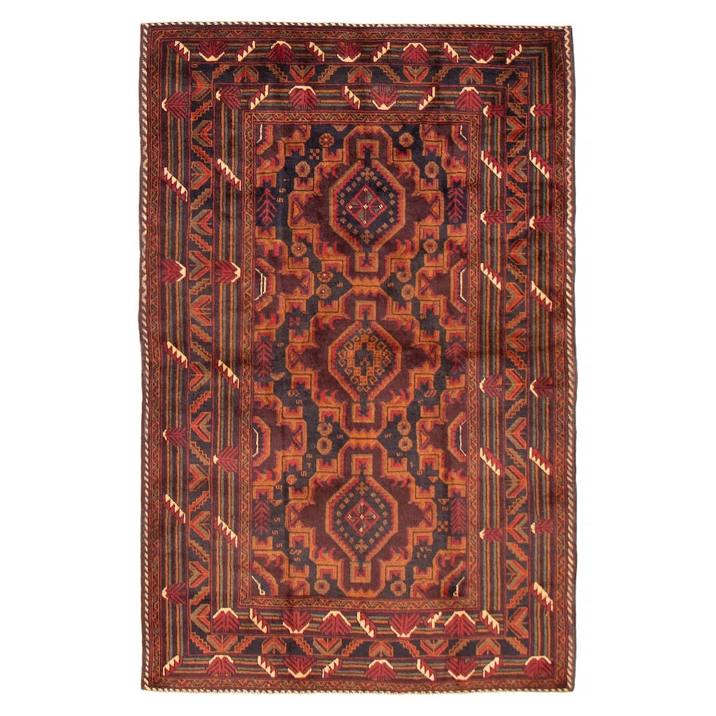 Teimani Brown Rug 4'0" x 6'1" - 4'0 x 6'1