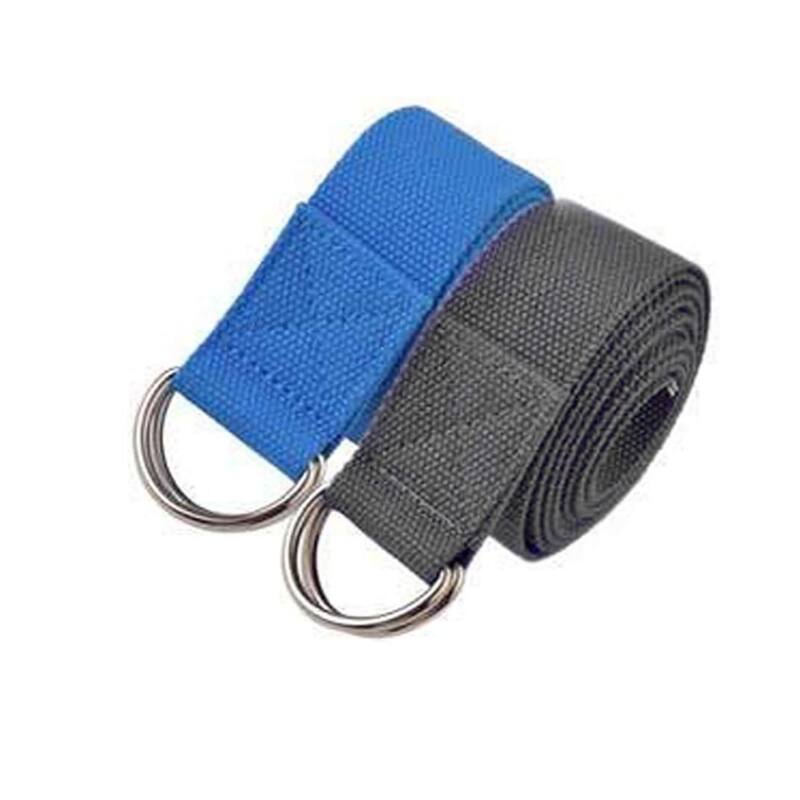 Power Systems 8ft Yoga Strap with D-Ring, Adjustable Cotton Yoga Stretching Belt for Flexibility & Support