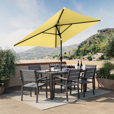 6.5ft Square Tilting Patio Umbrella