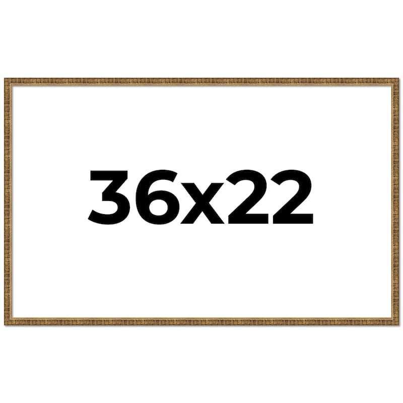 36x22 Frame Gold Solid Wood Picture Frame - Complete Modern Photo
