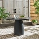 preview thumbnail 1 of 28, SAFAVIEH Outdoor Tina 47.2-Inch Round Pedestal Dining Table - 47" W x 47" D x 30" H