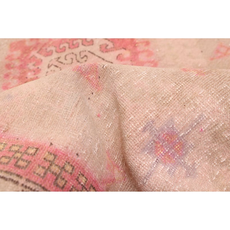 ECARPETGALLERY Hand-knotted Antalya Vintage Tan Wool Rug - 3'10 x 9'9