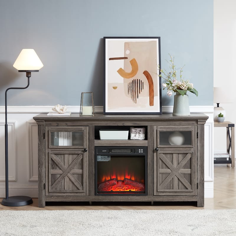 Entertainment Console with 18" fireplace insert
