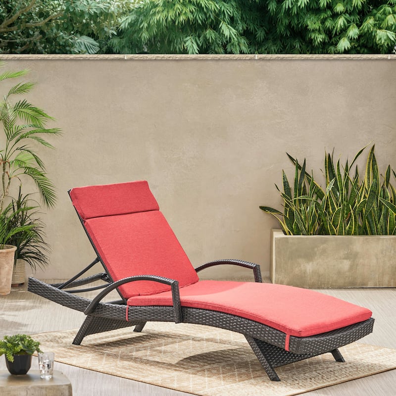 Salem Outdoor Chaise Lounge Cushion by Christopher Knight Home