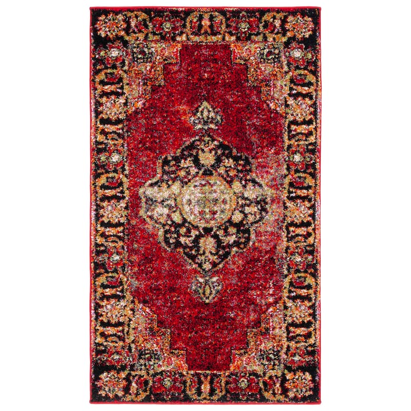 SAFAVIEH Vintage Hamadan Ismay Oriental Distressed Rug - 2'3" x 4' - Red/Multi
