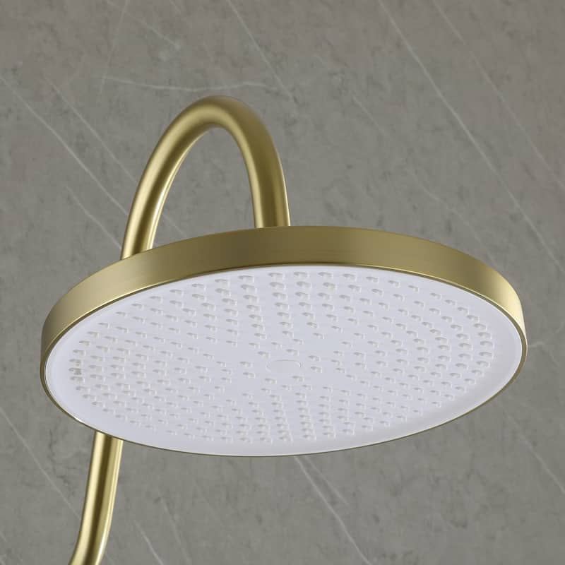 Matte Black Showerhead Rain Shower System with Valve