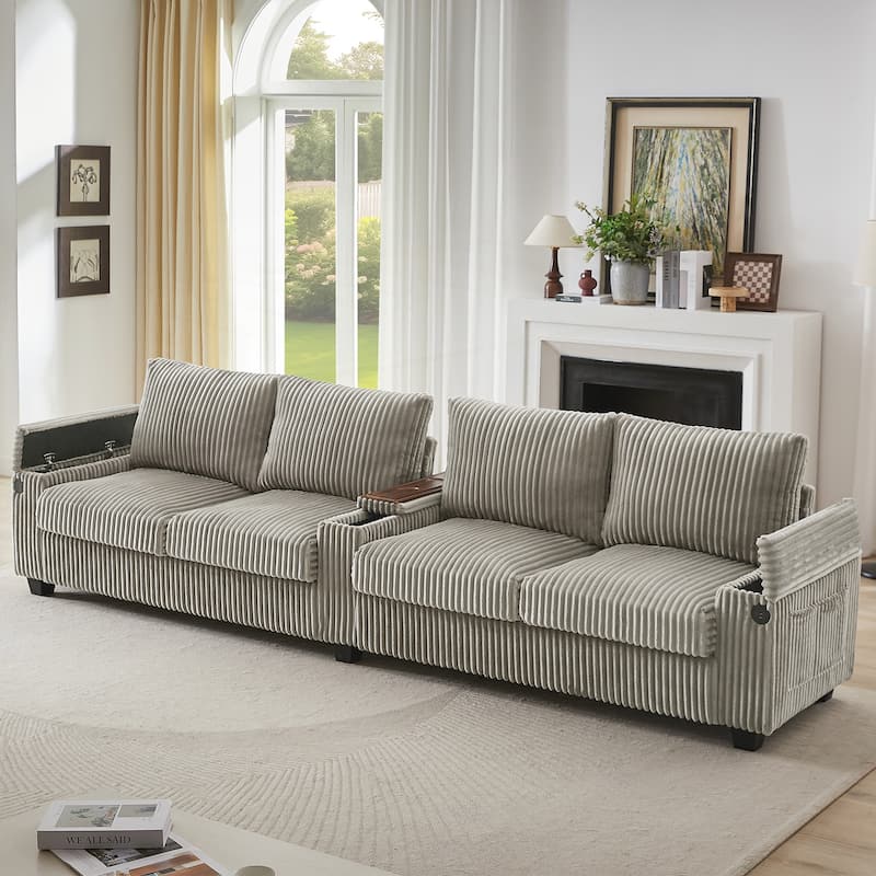 133inch 4-seater Corduroy Sofa Couch