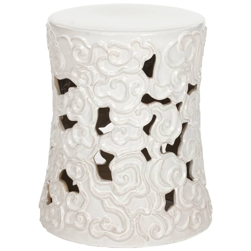 SAFAVIEH Sajmira Cloud Ceramic Decorative Garden Stool