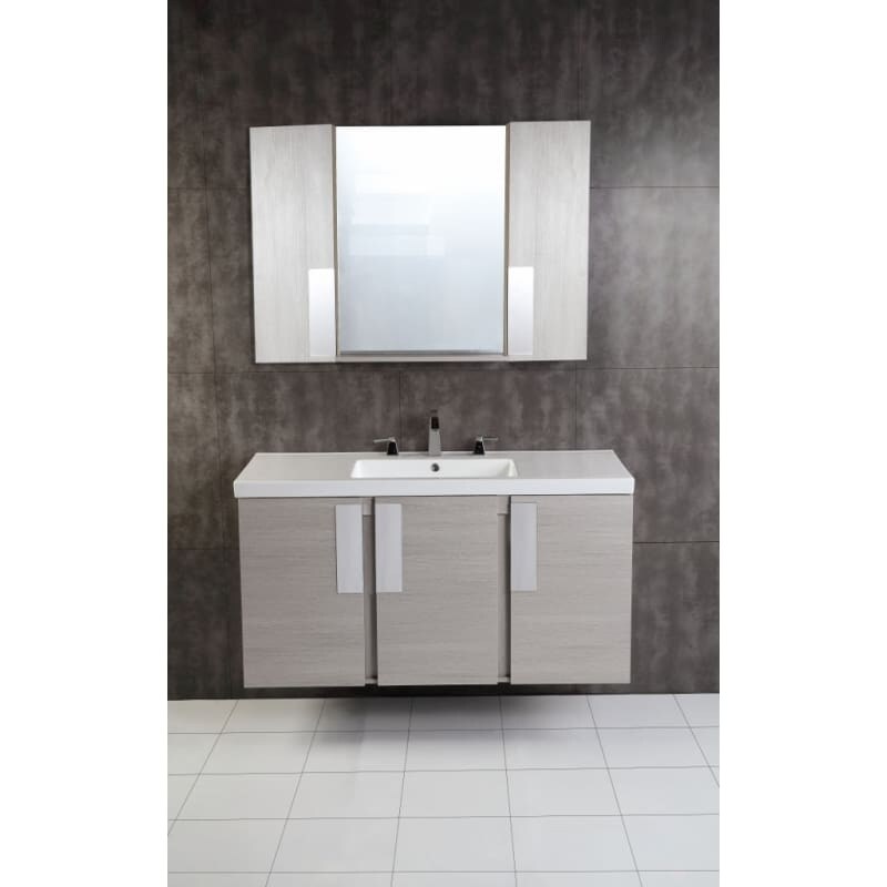 Shop Bellaterra Home 500822 48s 48 Wall Mounted Single Vanity Set With Wood Cabinet Overstock 22163792