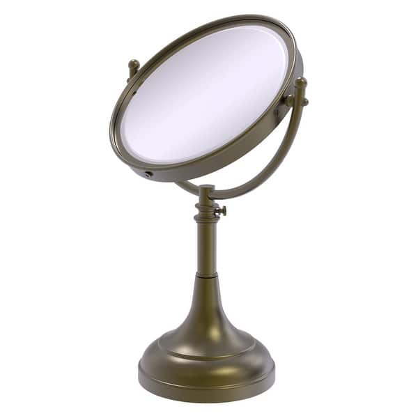 slide 2 of 17, Allied Brass Height Adjustable 8 Inch Vanity Top Make-Up Mirror 3X Magnification