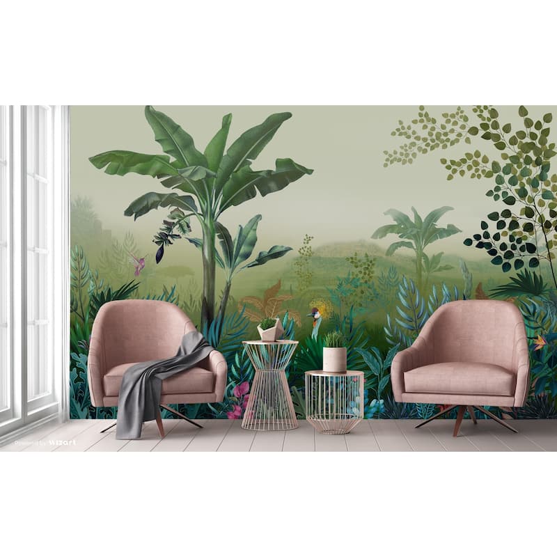 Exotic Jungle Scene Tropical FoliageWallpaper Mural
