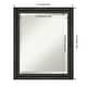 preview thumbnail 4 of 27, Beveled Wood Wall Mirror - Rustic Pine Black Narrow Frame Outer Size: 19 x 23 in