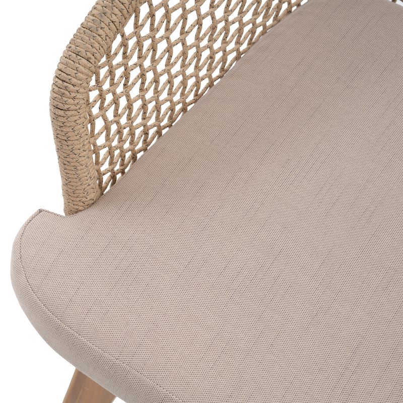 2 - Piece Woven Rope Patio Armchair Set with Cushions