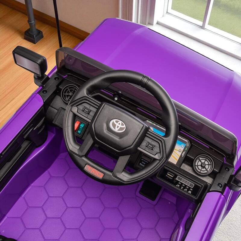 12V Licensed Toyota LC250 Ride-On Car with Remote Control, Four-Wheel Suspension, Bluetooth,LED Lights,USB,Music for Kids 2-4