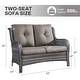 preview thumbnail 8 of 58, Gymojoy Outdoor High-back Wicker Loveseat Sofa For Home Garden