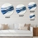 preview thumbnail 4 of 9, Designart 'Glittering Light Blue Pattern' Oversized Modern Wall Clock