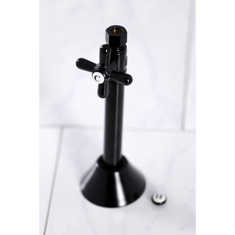 Kingston Brass Vintage 1/2-Inch Sweat x 3/8-Inch O.D. Comp Straight Shut-Off Valve with 5-Inch Extension