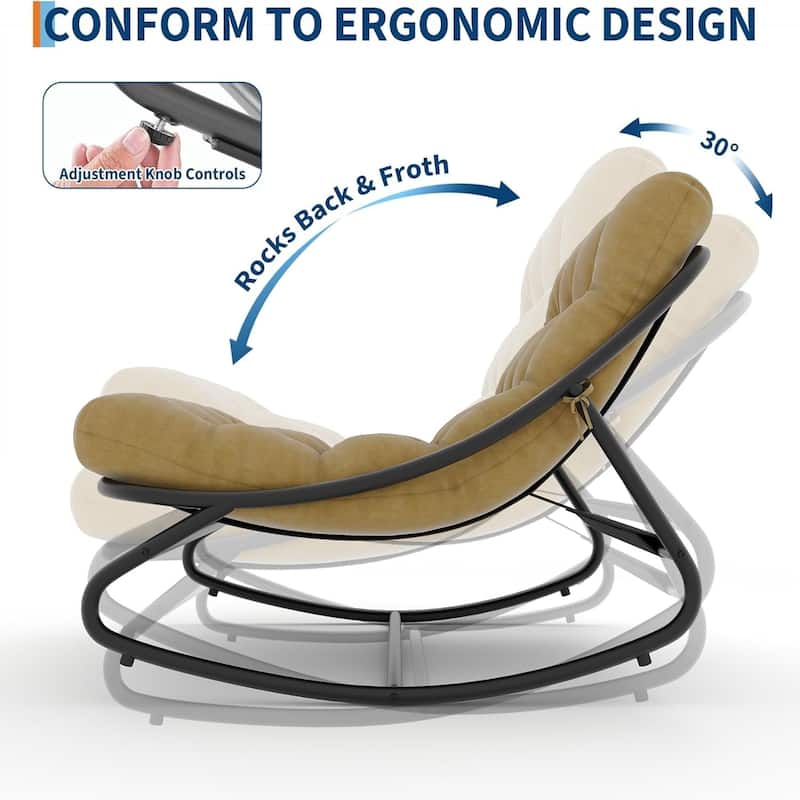 Oversized Heavy-Duty Rocking Recliner Waterproof Cushions 400 lb Weight Capacity