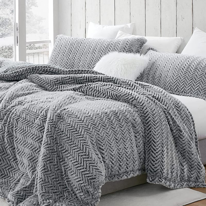 Cozy Peaks® - Coma Inducer® Oversized Comforter Set - Chevron Frosted Black
