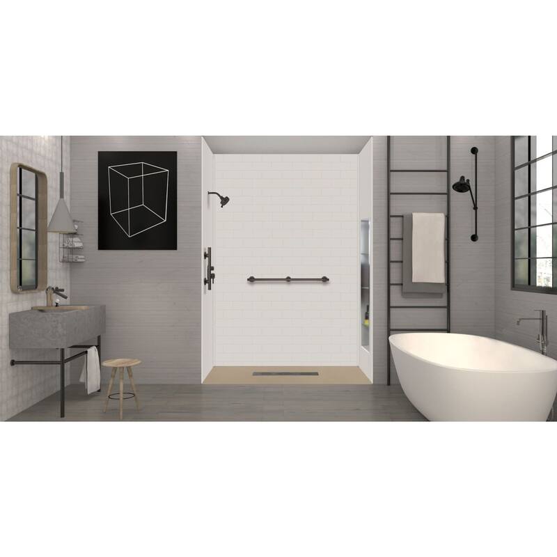 Transolid FZSP7248C 70-7/8" x 47-1/2" Rectangular Shower Base with