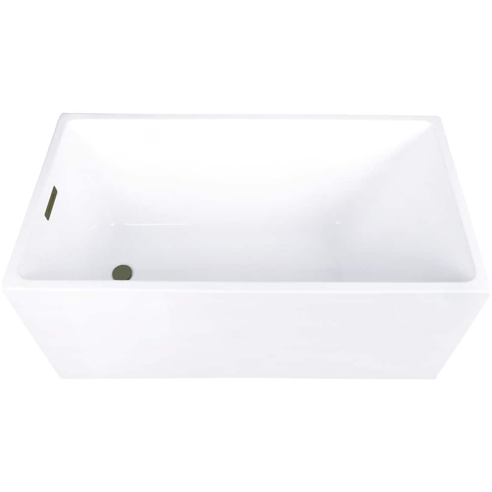 Kingston Brass VTSQ512823C41 Aqua Eden 51" Free Standing Acrylic