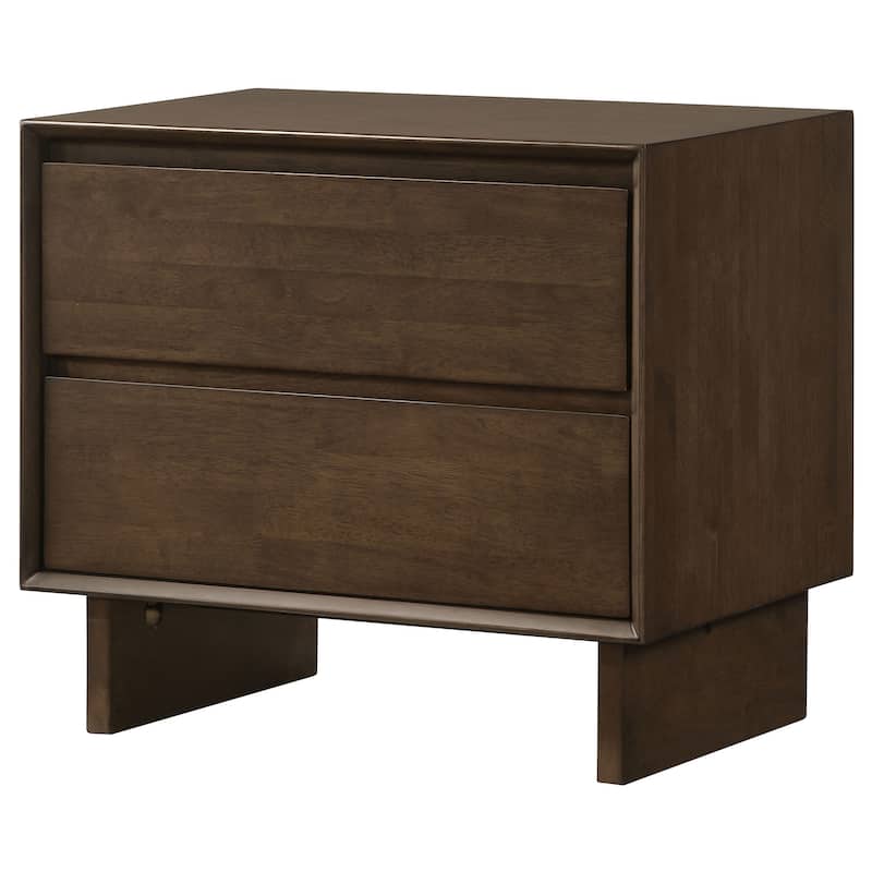 Hemlock Warm Brown 2-drawer Nightstand Bedside Table
