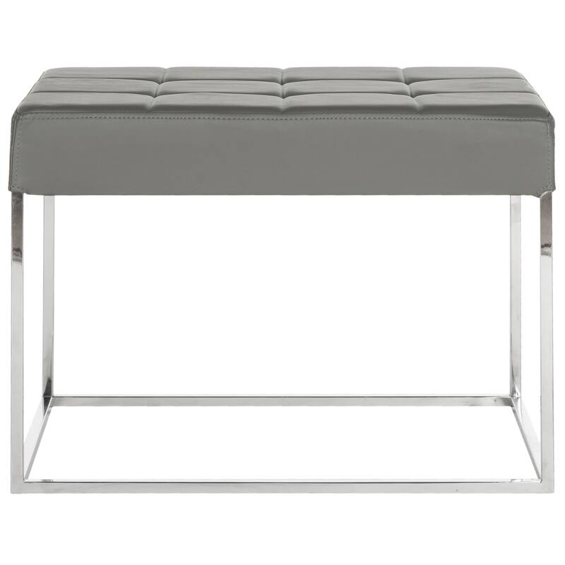 SAFAVIEH Marlene Modern Glam Grey Ottoman