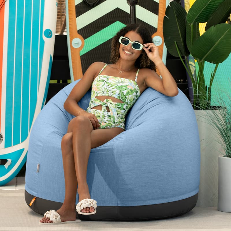 Jaxx Palmetto Sunbrella Bean Bag Patio Chair - Ocean