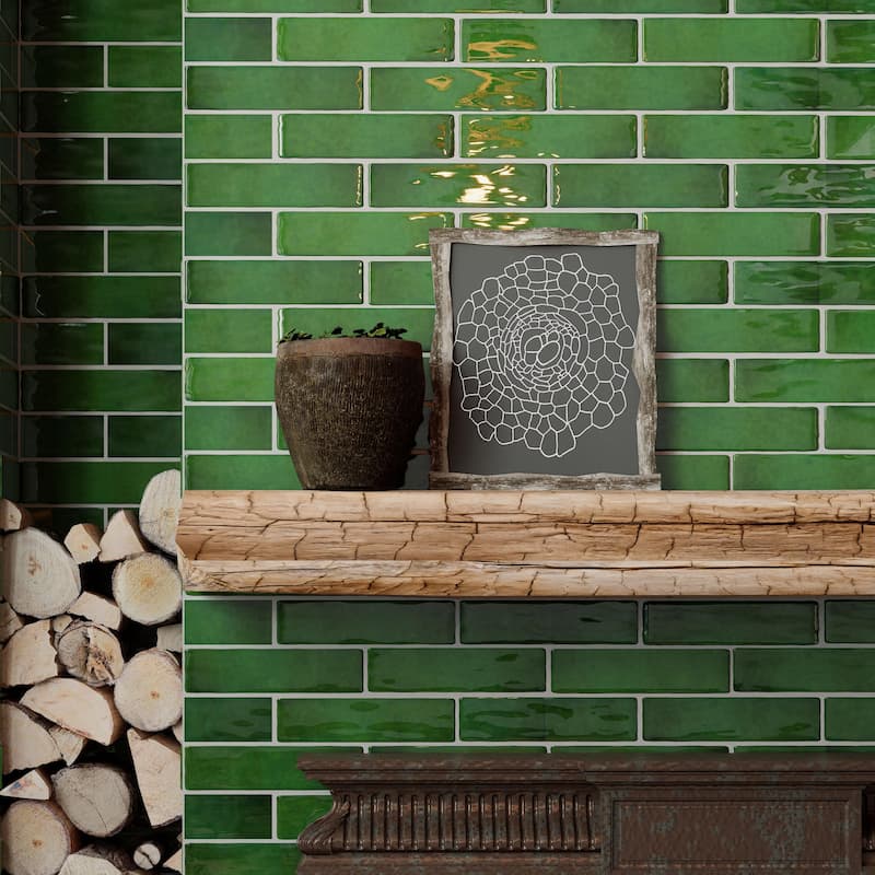 Merola Tile Viva Antic Verde 3" x 12" Ceramic Wall Tile