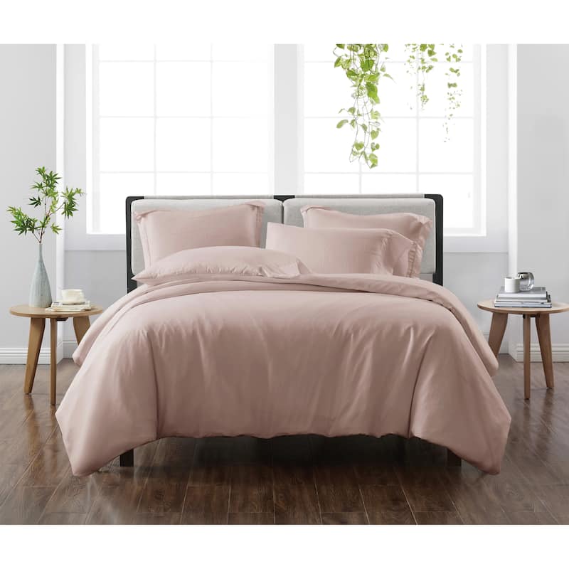 Cannon Heritage Solid 3 Piece Duvet Cover Set