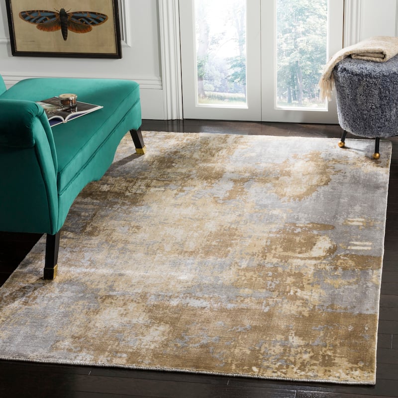 SAFAVIEH Handmade Mirage Muna Modern Abstract Viscose Rug