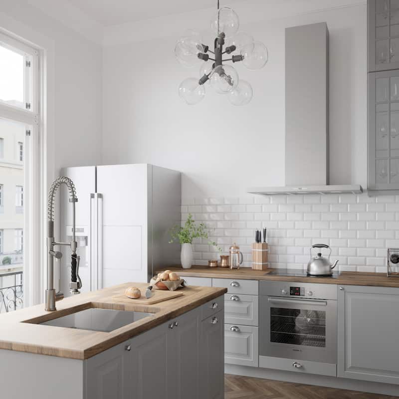 VIGO Zurich 27" H Single Handle Pull-Down Sprayer Kitchen Faucet