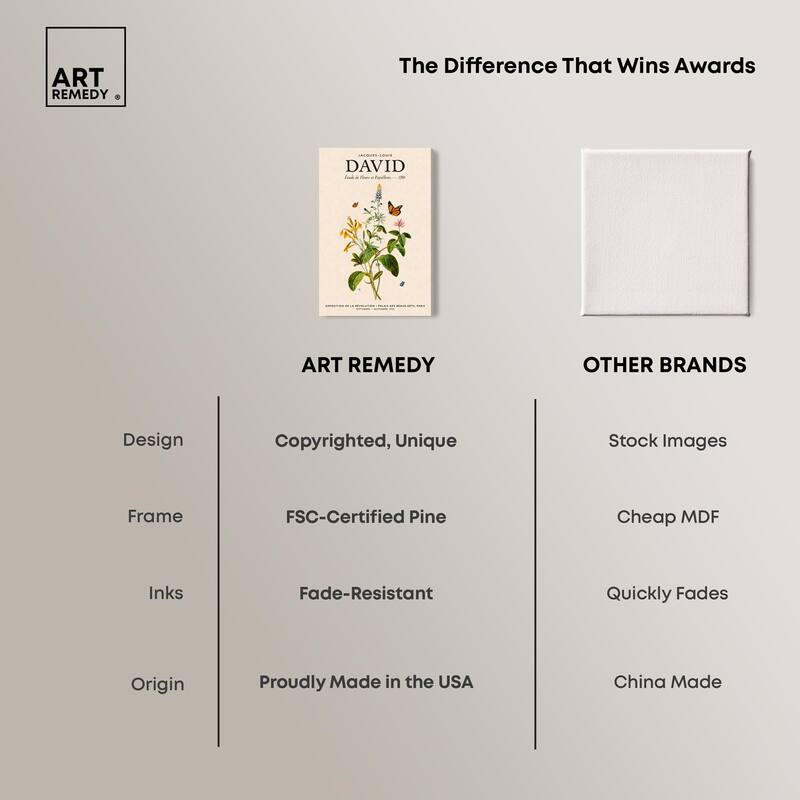 David's Delicate Flowers Canvas by Art Remedy, Gallery Wrapped