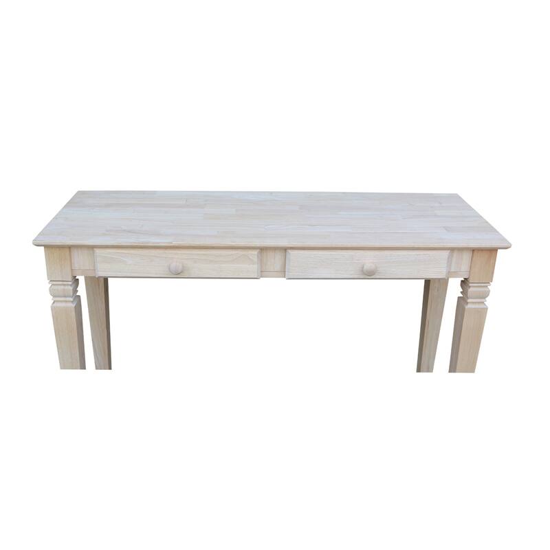 Solid Parawood Java 2-Drawer Sofa Table