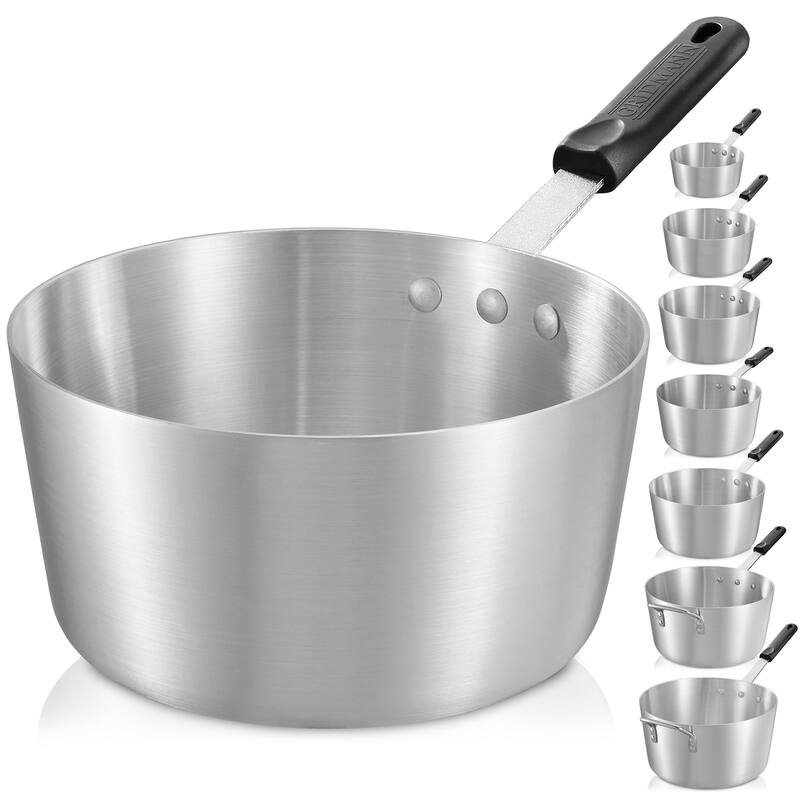 Aluminum Sauce Pans with Silicone Handles NSF Professional Cookware