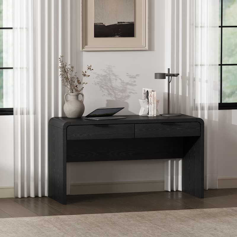 Manhattan Comfort Grace 54 Inch Office Desk - Black