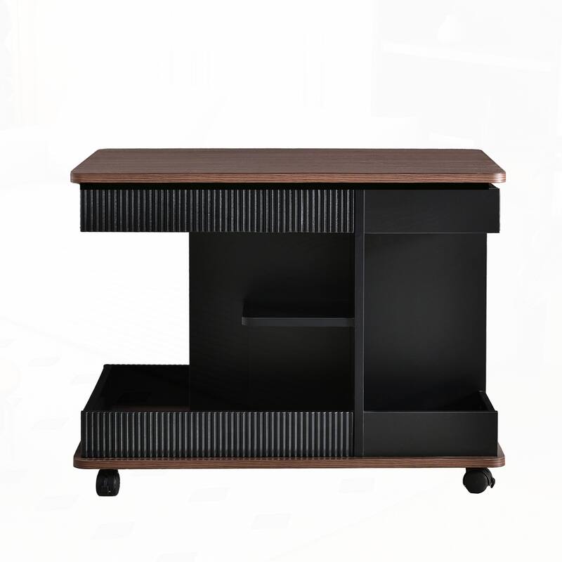Multifunctional Sofa Side Table with Lift-Top