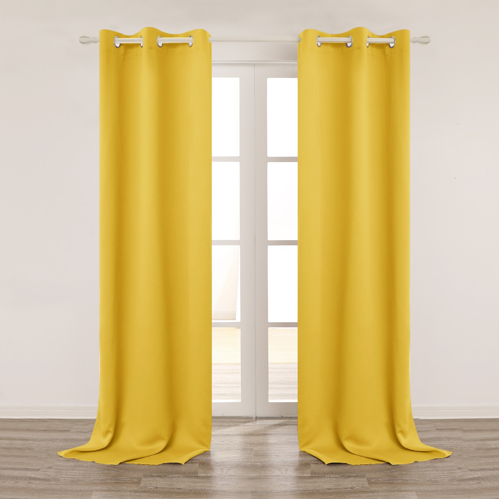 Deconovo 42 Width Solid Curtain Panel Pair(2 Panel) Christmas Decor