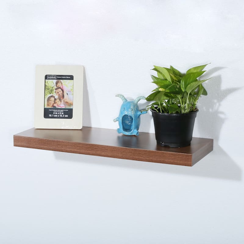 Modern and Contemporary JD Walnut Floating Shelf - 23.62*9.25*1.5 inches