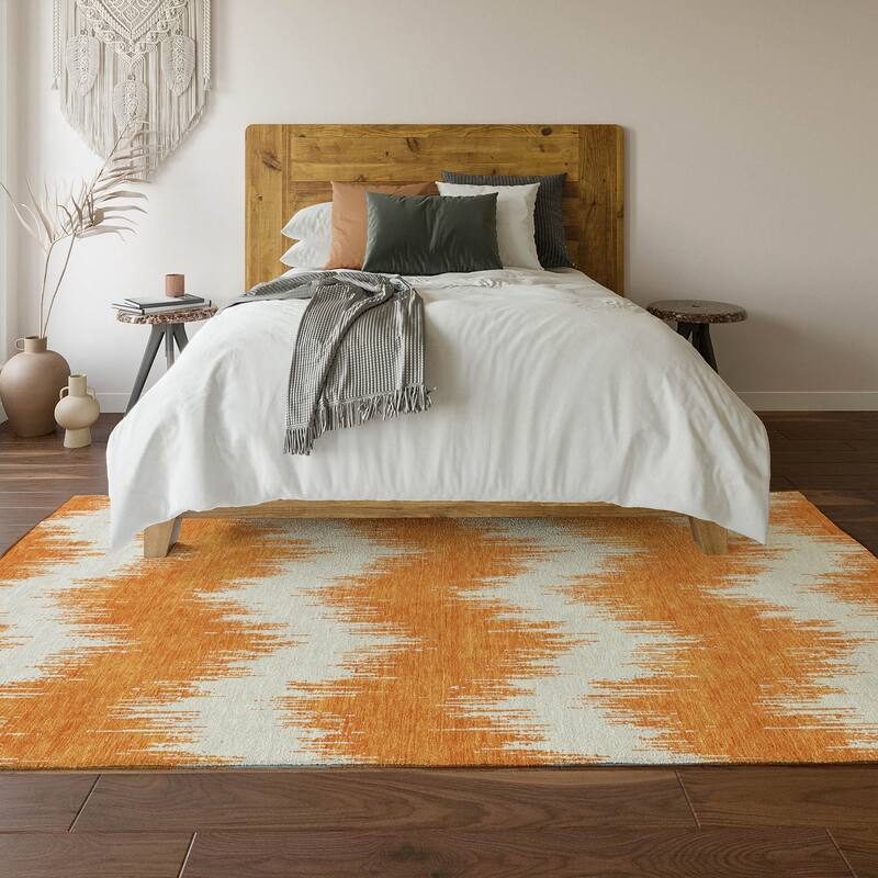 Premium Washable Super Soft Farmhouse Chevron Mayfield Rug