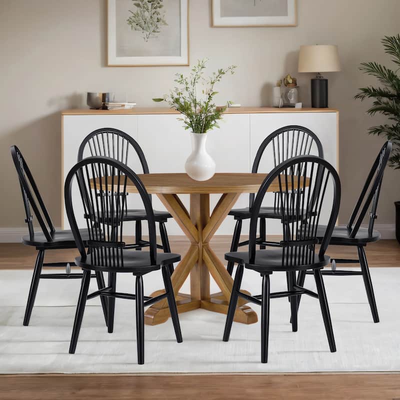Windsor 17.9" Wide Butterfly Shape Seat Bow Back Dining Chairs