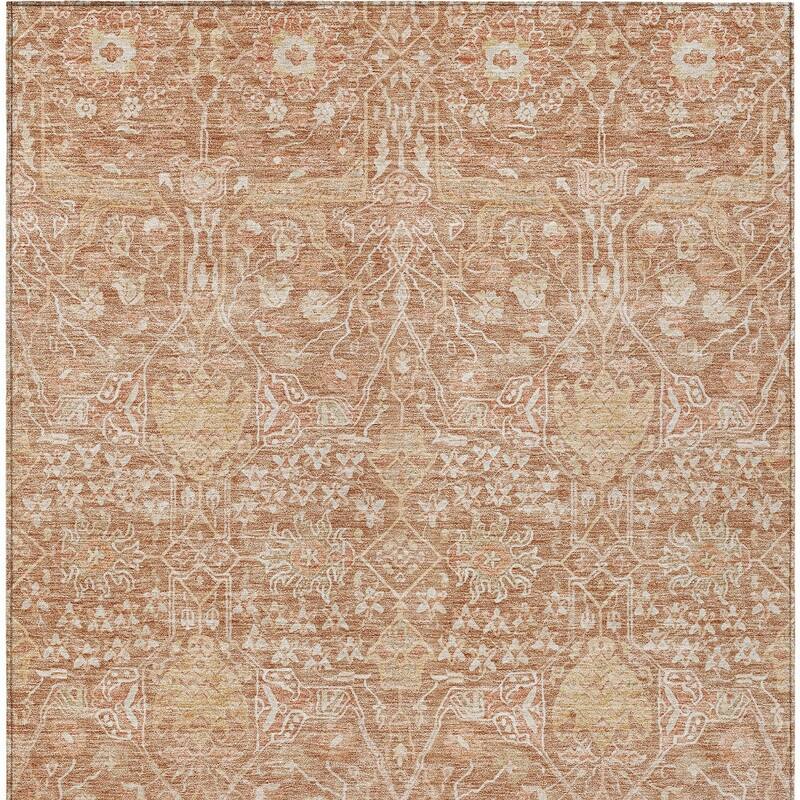 HomeRoots Floral Transitional Rectangle Outdoor Rug