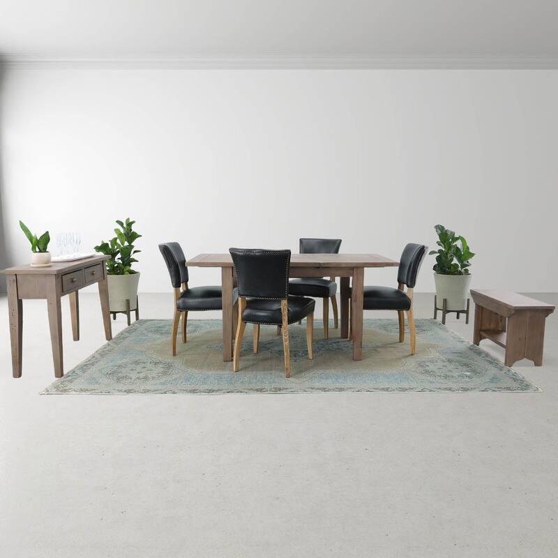 Dexter 47" Wide Reclaimed Pine Extension Dining Table