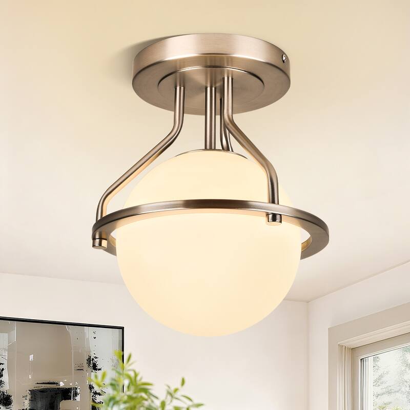 1-Lights Glass Flush Mount