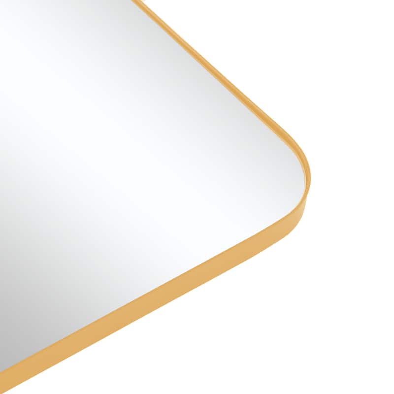 HomeRoots 36" Gold Metal Tilting Framed Accent Mirror - 23.97 in. x 35.76 in. x 0.79 in.