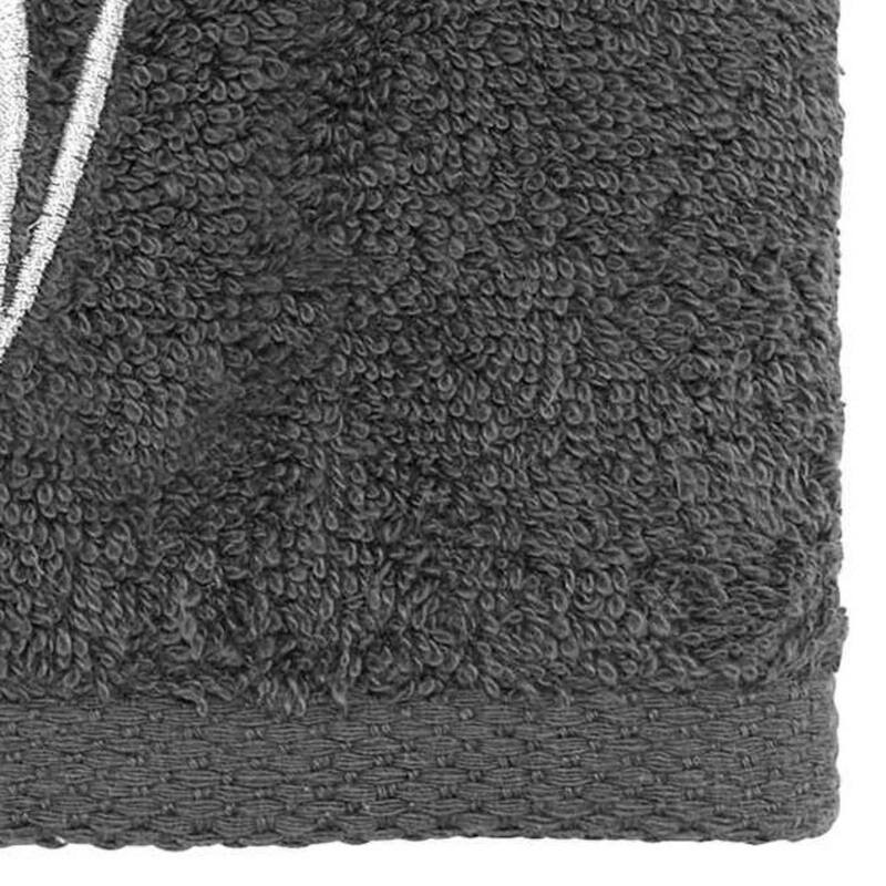 Avanti Linens Granite/Silver Script Monogram Fingertip Towel Letter V - Fingertip Towel