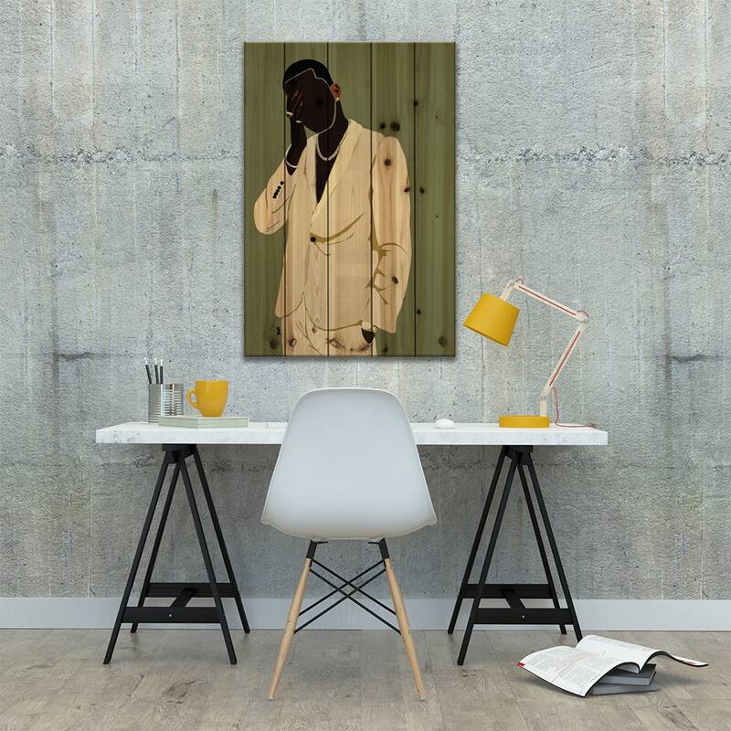 Pierre Print On Wood by Bria Nicole - Multi-Color