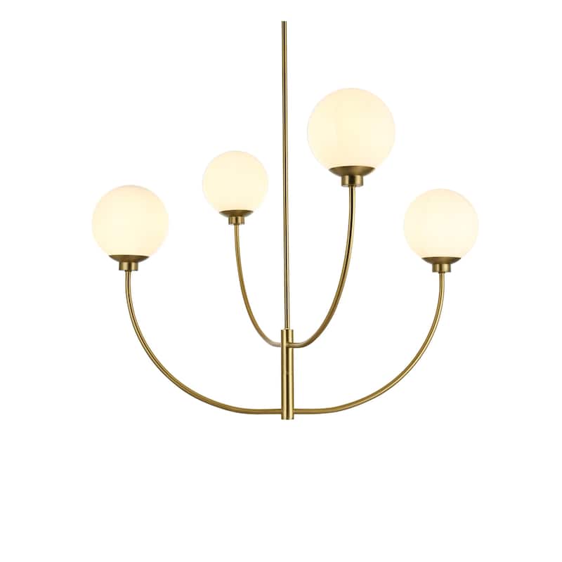 Elegant Lighting LD814D36 Nyomi 4 Light 36" Wide Chandelier